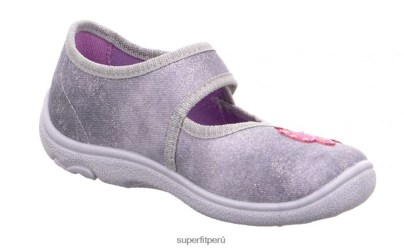 educación física Superfit bebés belinda - pantufla con cierre de velcro gris claro/rosa V06L2489 zapatillas