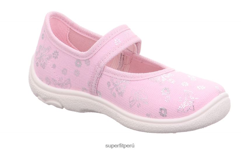 educación física Superfit bebés belinda - pantufla con cierre de velcro rosa/plata V06L2437 zapatillas