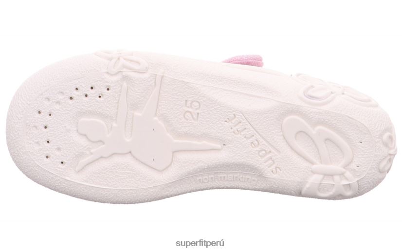educación física Superfit bebés belinda - pantufla con cierre de velcro rosa/plata V06L2437 zapatillas