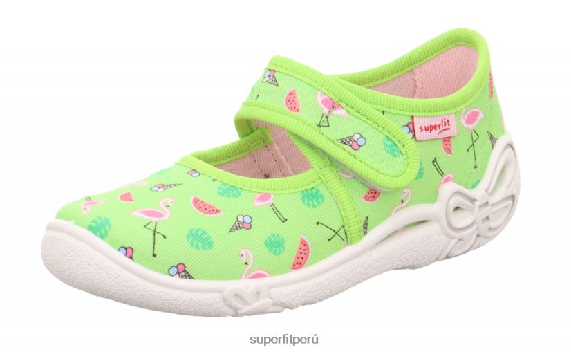 educación física Superfit bebés belinda - pantufla con cierre de velcro verde claro/multicolor V06L2498 zapatillas