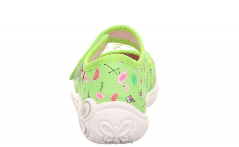 educación física Superfit bebés belinda - pantufla con cierre de velcro verde claro/multicolor V06L2498 zapatillas