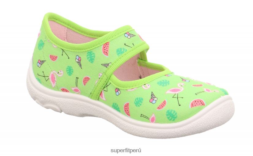 educación física Superfit bebés belinda - pantufla con cierre de velcro verde claro/multicolor V06L2498 zapatillas