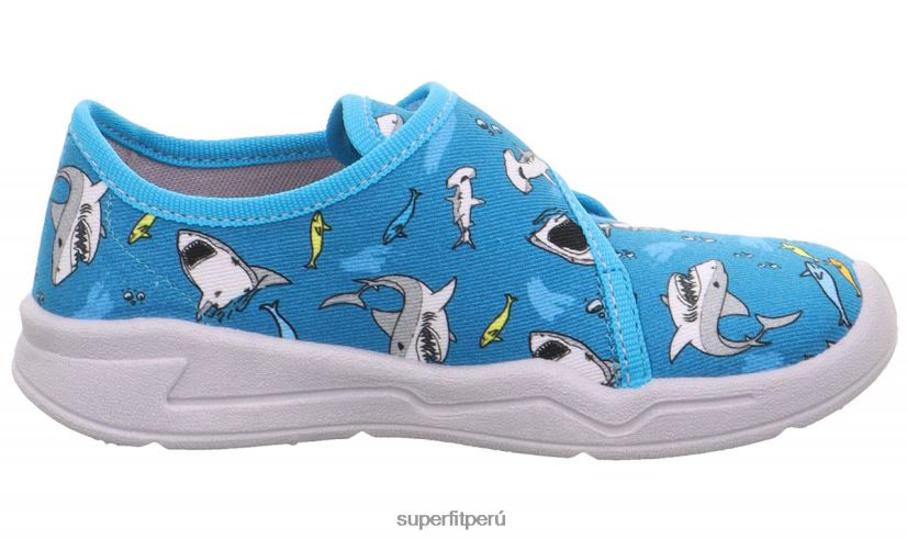 educación física Superfit bebés benny - zapatilla con cierre de velcro azul claro/multicolor V06L244 zapatillas