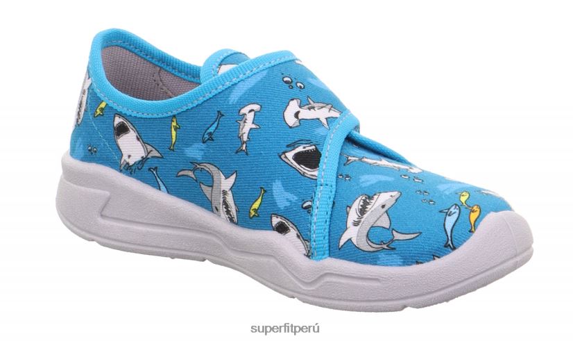 educación física Superfit bebés benny - zapatilla con cierre de velcro azul claro/multicolor V06L244 zapatillas