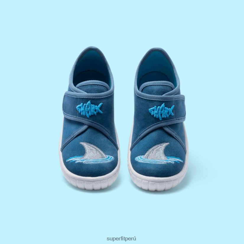educación física Superfit bebés billete - zapatilla con cierre de velcro azul V06L2433 zapatillas