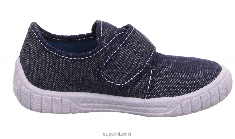 educación física Superfit bebés billete - zapatilla con cierre de velcro azul blanco V06L2448 zapatillas