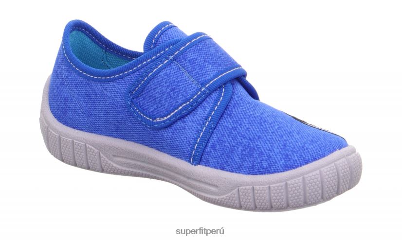 educación física Superfit bebés billete - zapatilla con cierre de velcro azul blanco V06L2496 zapatillas