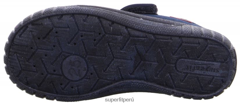 educación física Superfit bebés billete - zapatilla con cierre de velcro azul rojo V06L2457 zapatillas