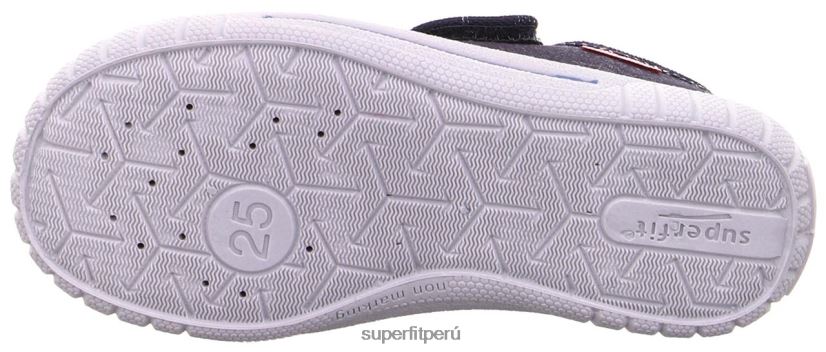 educación física Superfit bebés billete - zapatilla con cierre de velcro azul rojo V06L2487 zapatillas