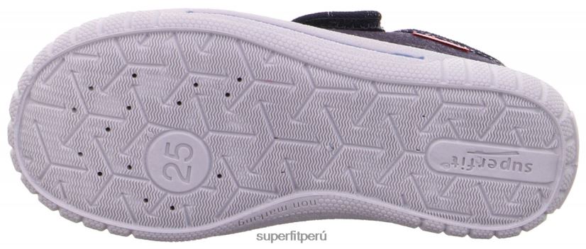 educación física Superfit bebés billete - zapatilla con cierre de velcro azul rojo V06L2487 zapatillas