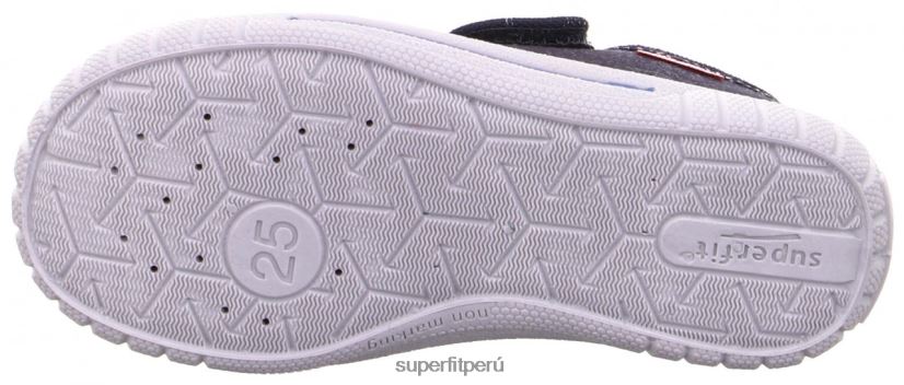 educación física Superfit bebés billete - zapatilla con cierre de velcro azul rojo V06L2487 zapatillas