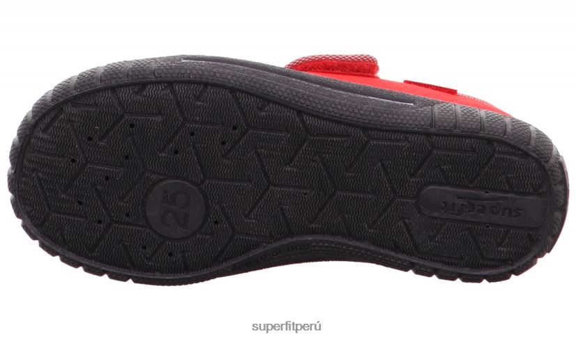 educación física Superfit bebés billete - zapatilla con cierre de velcro rojo/gris V06L2442 zapatillas