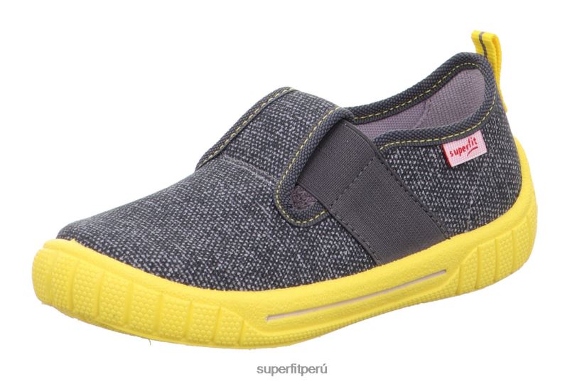 educación física Superfit bebés billete - zapatilla con deslizamiento gris/amarillo V06L2481 zapatillas