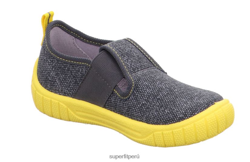 educación física Superfit bebés billete - zapatilla con deslizamiento gris/amarillo V06L2481 zapatillas