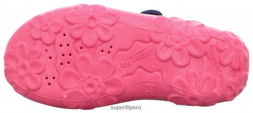 educación física Superfit bebés bonny - zapatilla con cierre de velcro azul rosado V06L24159 zapatillas