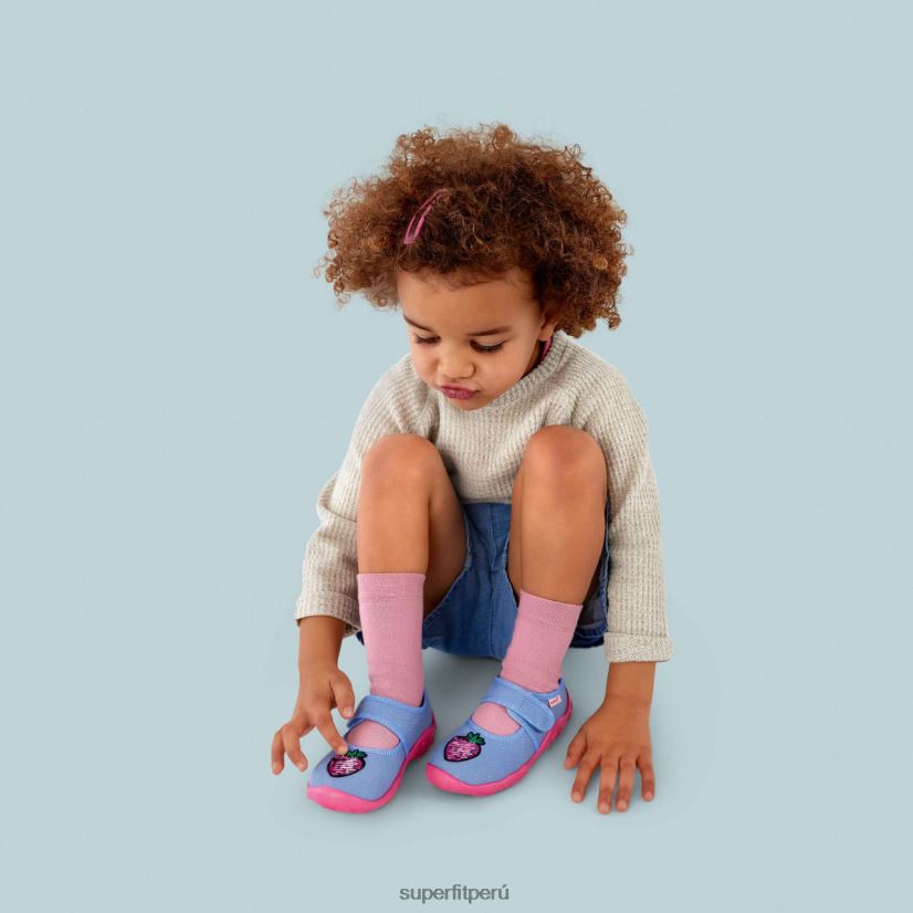 educación física Superfit bebés bonny - zapatilla con cierre de velcro azul rosado V06L2455 zapatillas