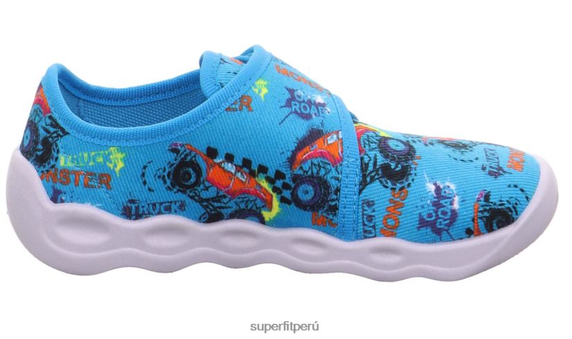 educación física Superfit bebés burbuja - zapatilla con cierre de velcro azul/multicolor V06L24155 zapatillas
