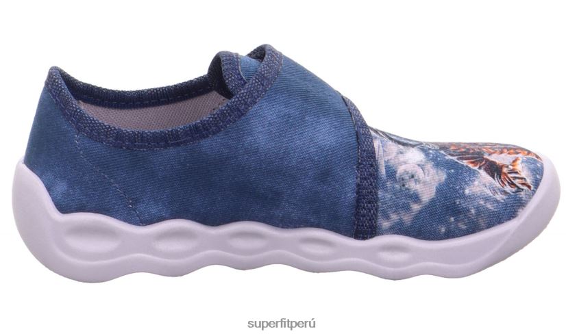 educación física Superfit bebés burbuja - zapatilla con cierre de velcro azul/multicolor V06L246 zapatillas