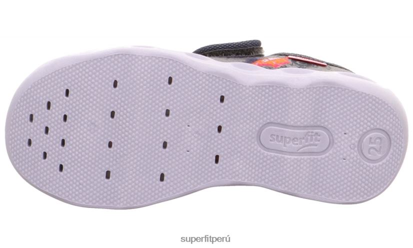 educación física Superfit bebés burbuja - zapatilla con cierre de velcro gris/multicolor V06L24148 zapatillas