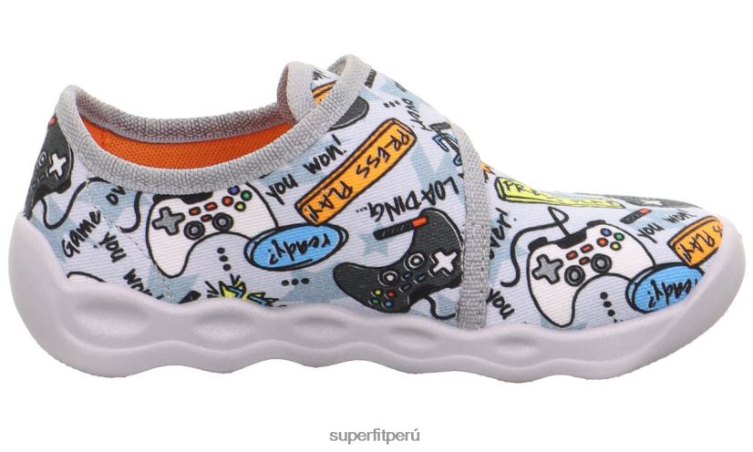 educación física Superfit bebés burbuja - zapatilla con cierre de velcro gris/multicolor V06L2447 zapatillas