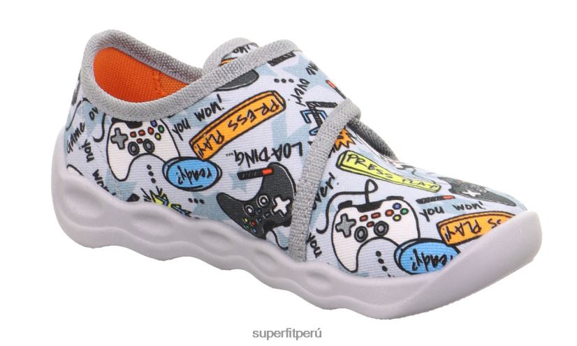 educación física Superfit bebés burbuja - zapatilla con cierre de velcro gris/multicolor V06L2447 zapatillas