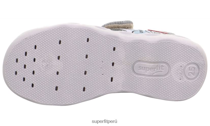 educación física Superfit bebés burbuja - zapatilla con cierre de velcro gris/multicolor V06L2447 zapatillas