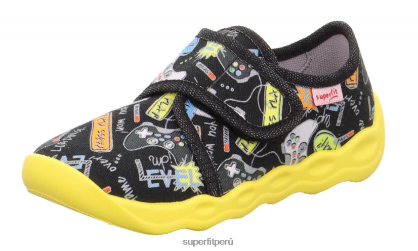 educación física Superfit bebés burbuja - zapatilla con cierre de velcro negro/multicolor V06L2426 zapatillas
