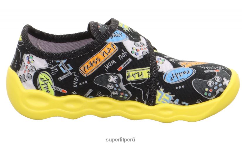 educación física Superfit bebés burbuja - zapatilla con cierre de velcro negro/multicolor V06L2426 zapatillas