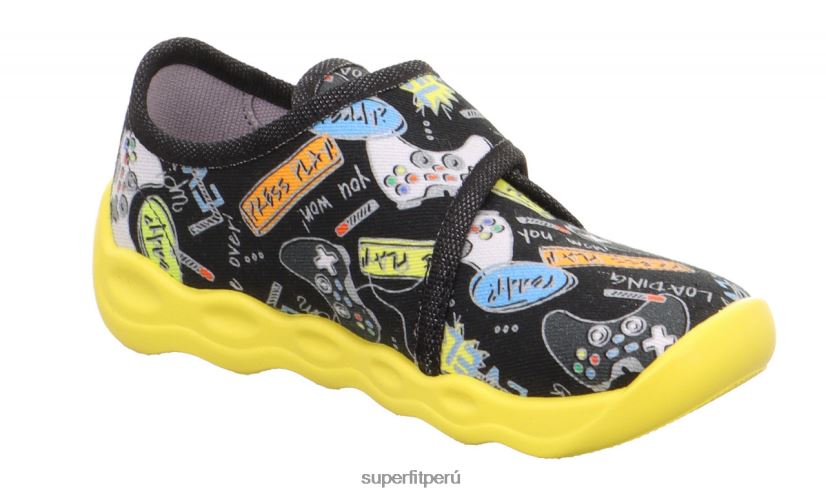 educación física Superfit bebés burbuja - zapatilla con cierre de velcro negro/multicolor V06L2426 zapatillas