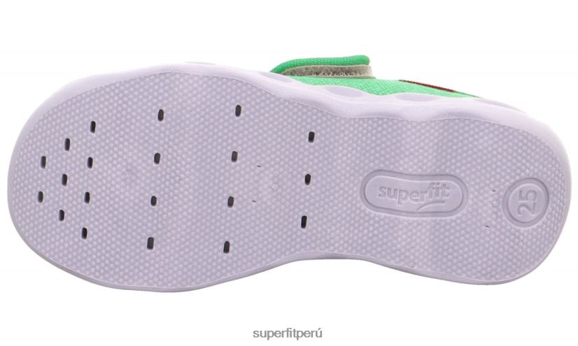 educación física Superfit bebés burbuja - zapatilla con cierre de velcro verde V06L24134 zapatillas