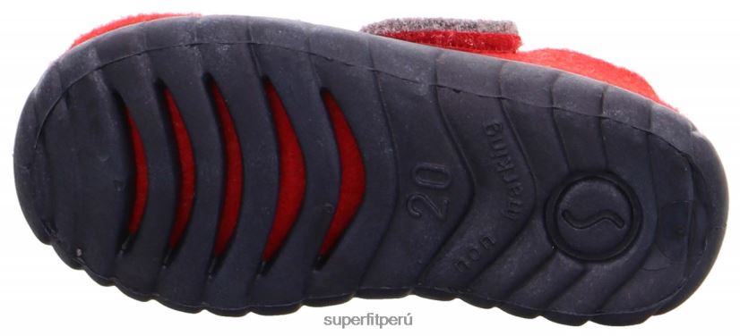 educación física Superfit bebés happy - zapatilla con cierre de velcro combinación roja V06L24156 zapatillas