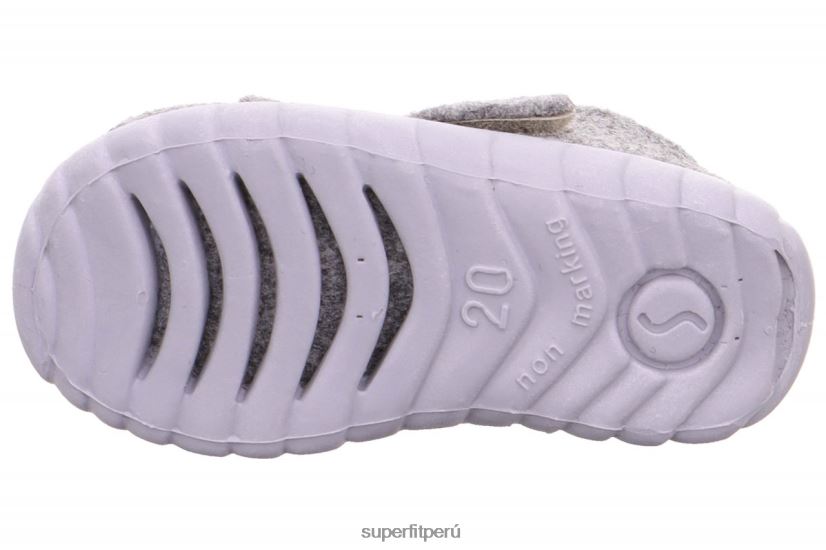 educación física Superfit bebés happy - zapatilla con cierre de velcro gris V06L24113 zapatillas
