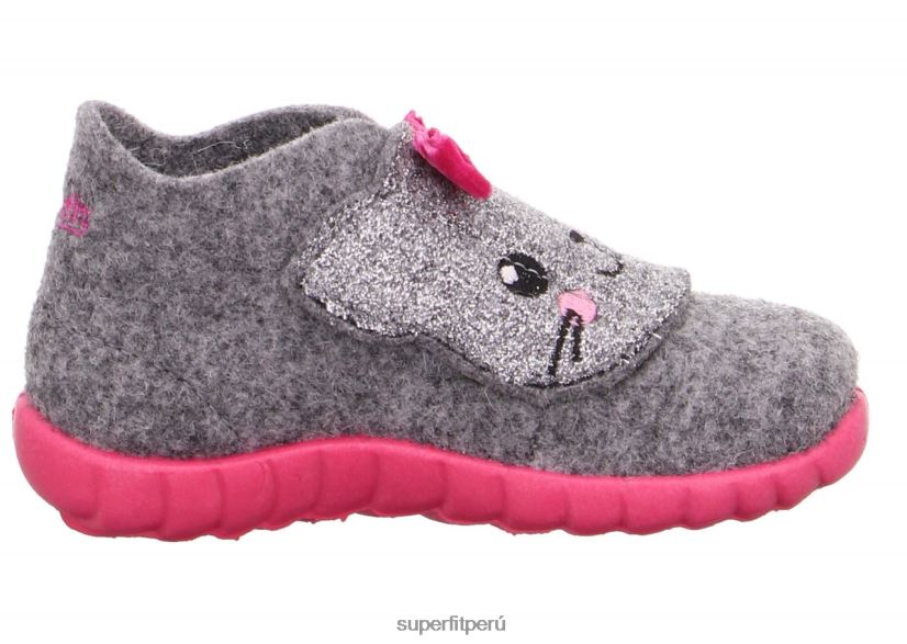 educación física Superfit bebés happy - zapatilla con cierre de velcro gris claro/rosa V06L24160 zapatillas