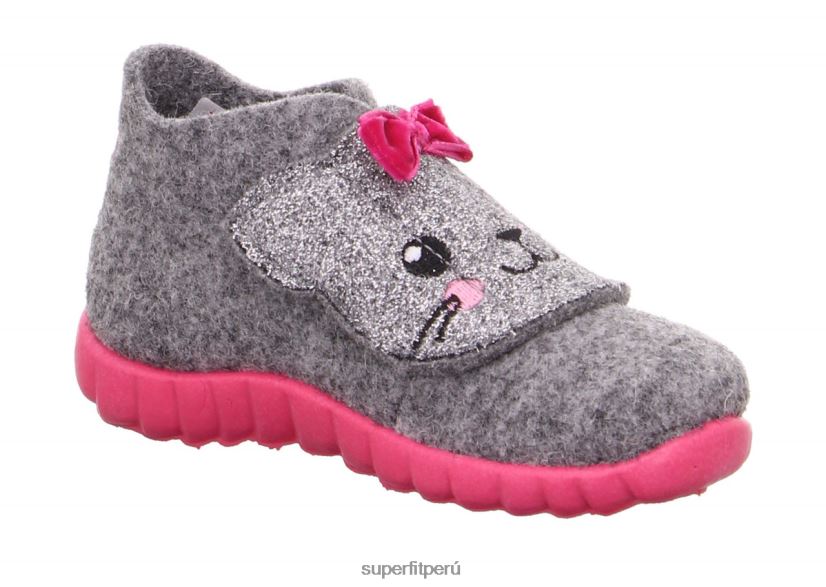 educación física Superfit bebés happy - zapatilla con cierre de velcro gris claro/rosa V06L24160 zapatillas