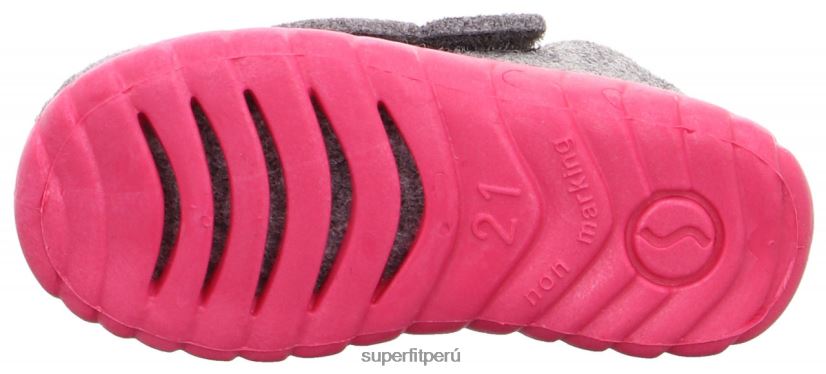 educación física Superfit bebés happy - zapatilla con cierre de velcro gris claro/rosa V06L24160 zapatillas