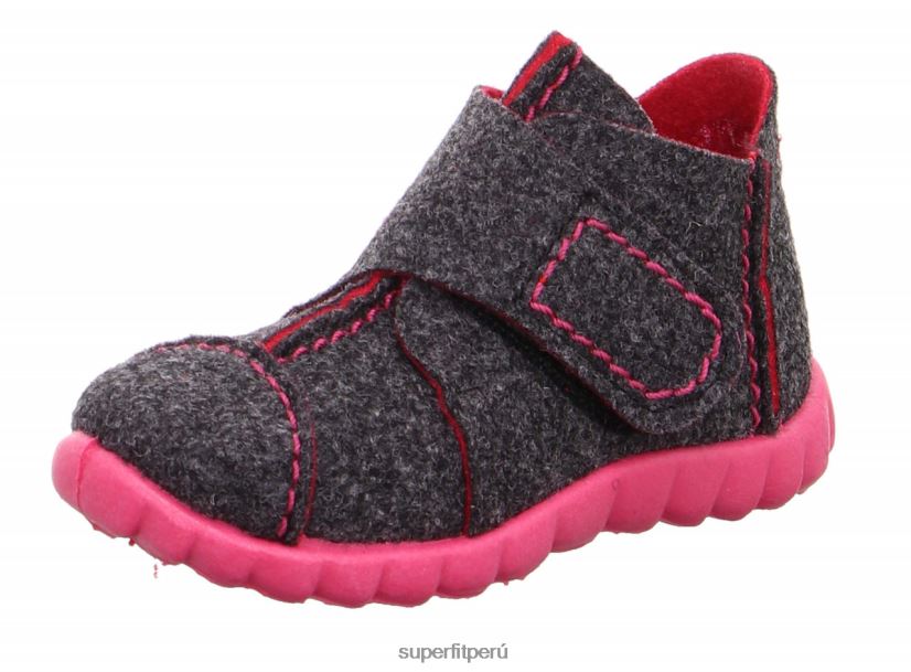 educación física Superfit bebés happy - zapatilla con cierre de velcro gris/rosa V06L24127 zapatillas