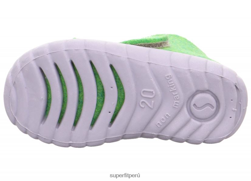 educación física Superfit bebés happy - zapatilla con cierre de velcro verde V06L24120 zapatillas