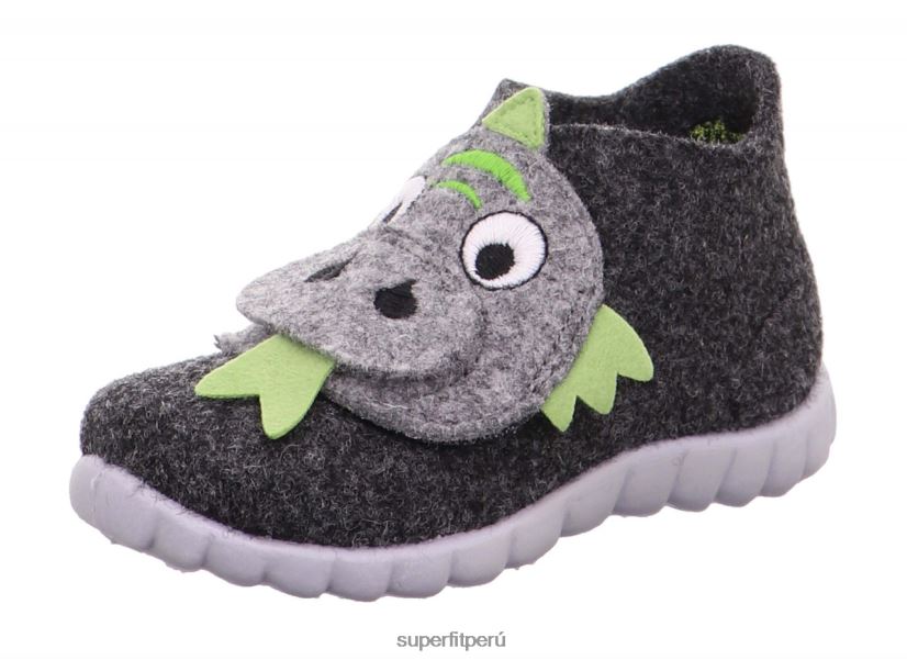 educación física Superfit bebés happy - zapatilla con cierre de velcro verde negro V06L24157 zapatillas