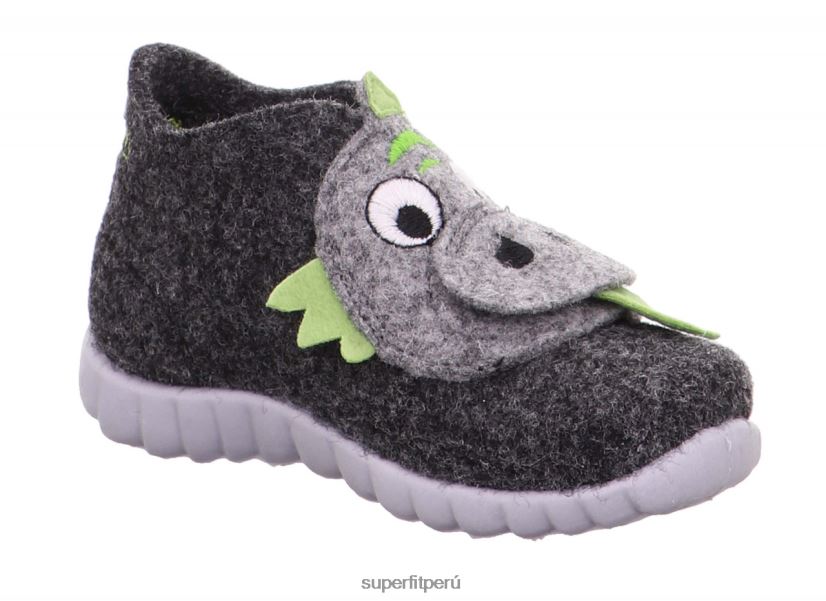 educación física Superfit bebés happy - zapatilla con cierre de velcro verde negro V06L24157 zapatillas