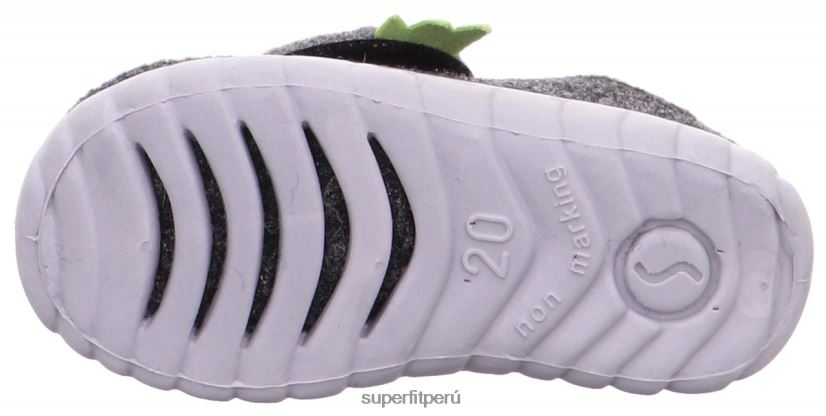 educación física Superfit bebés happy - zapatilla con cierre de velcro verde negro V06L24157 zapatillas