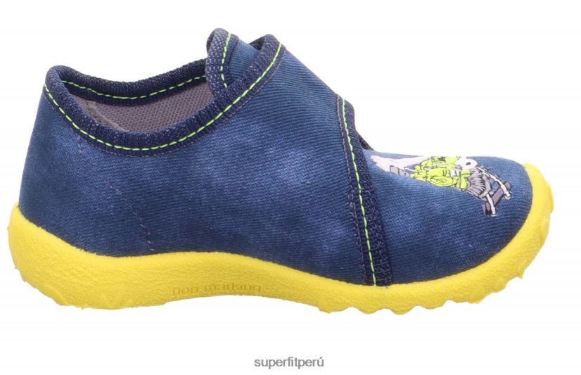 educación física Superfit bebés manchado - zapatilla con cierre de velcro azul V06L24114 zapatillas
