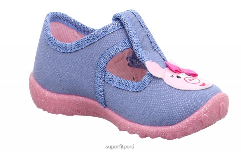 educación física Superfit bebés manchado - zapatilla con cierre de velcro azul V06L24137 zapatillas