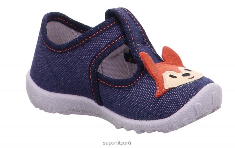educación física Superfit bebés manchado - zapatilla con cierre de velcro azul V06L24142 zapatillas
