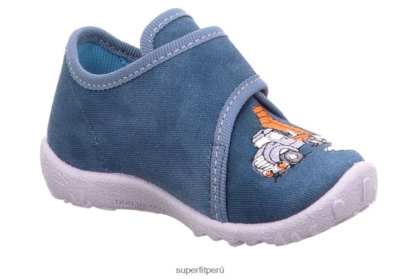 educación física Superfit bebés manchado - zapatilla con cierre de velcro azul V06L2420 zapatillas