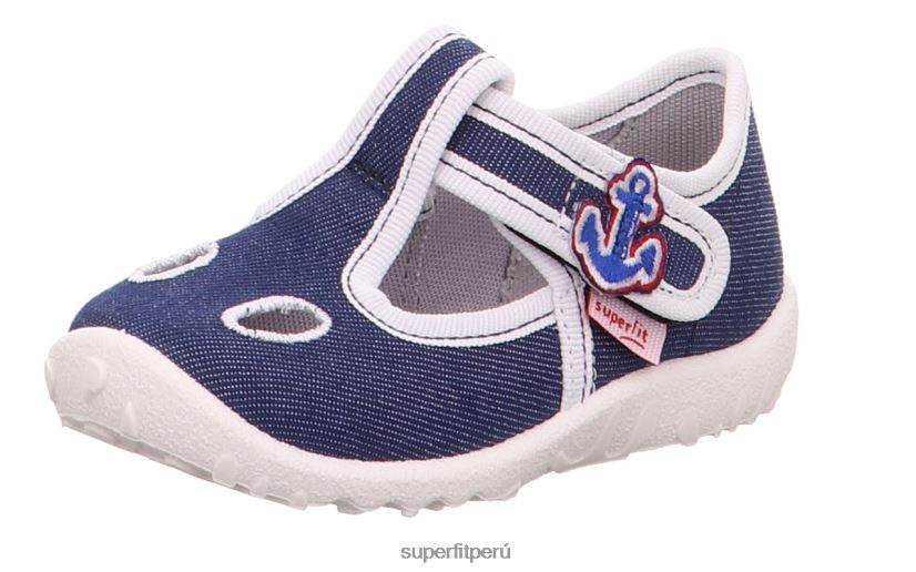 educación física Superfit bebés manchado - zapatilla con cierre de velcro azul V06L2463 zapatillas