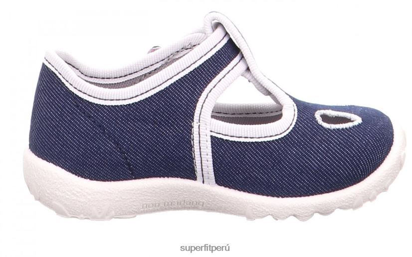 educación física Superfit bebés manchado - zapatilla con cierre de velcro azul V06L2463 zapatillas