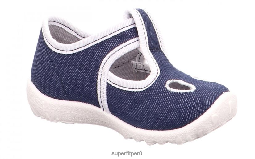 educación física Superfit bebés manchado - zapatilla con cierre de velcro azul V06L2463 zapatillas