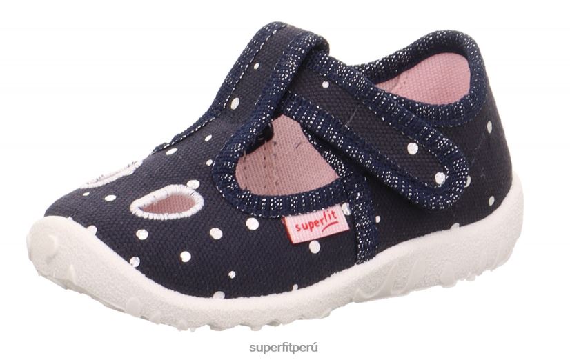 educación física Superfit bebés manchado - zapatilla con cierre de velcro azul oscuro/plata V06L2493 zapatillas