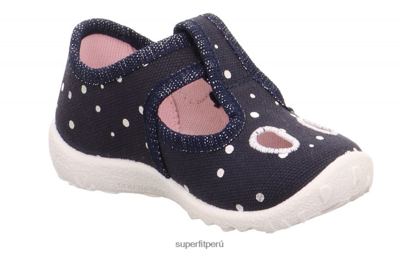 educación física Superfit bebés manchado - zapatilla con cierre de velcro azul oscuro/plata V06L2493 zapatillas