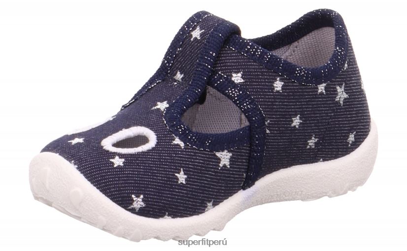 educación física Superfit bebés manchado - zapatilla con cierre de velcro azul/plata V06L2445 zapatillas